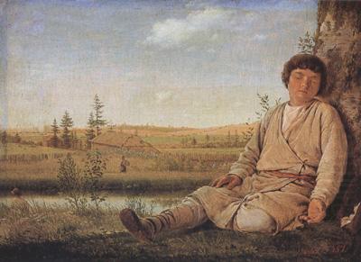 Sleeping Shepherd Boy (mk22), Alexei Venezianov